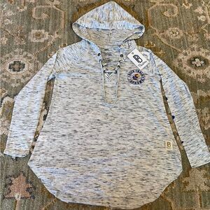 Kansas Jayhawks Pressbox Womens Light Pullover  Size Small Color Ash NWT
